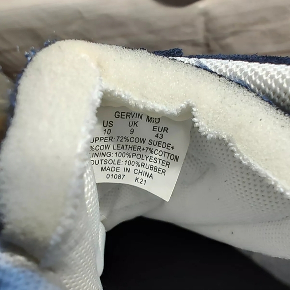 Polo Ralph Lauren Mens Gervin Mid Suede Sneaker Hunter Navy Size 10 - Picture 8 of 8